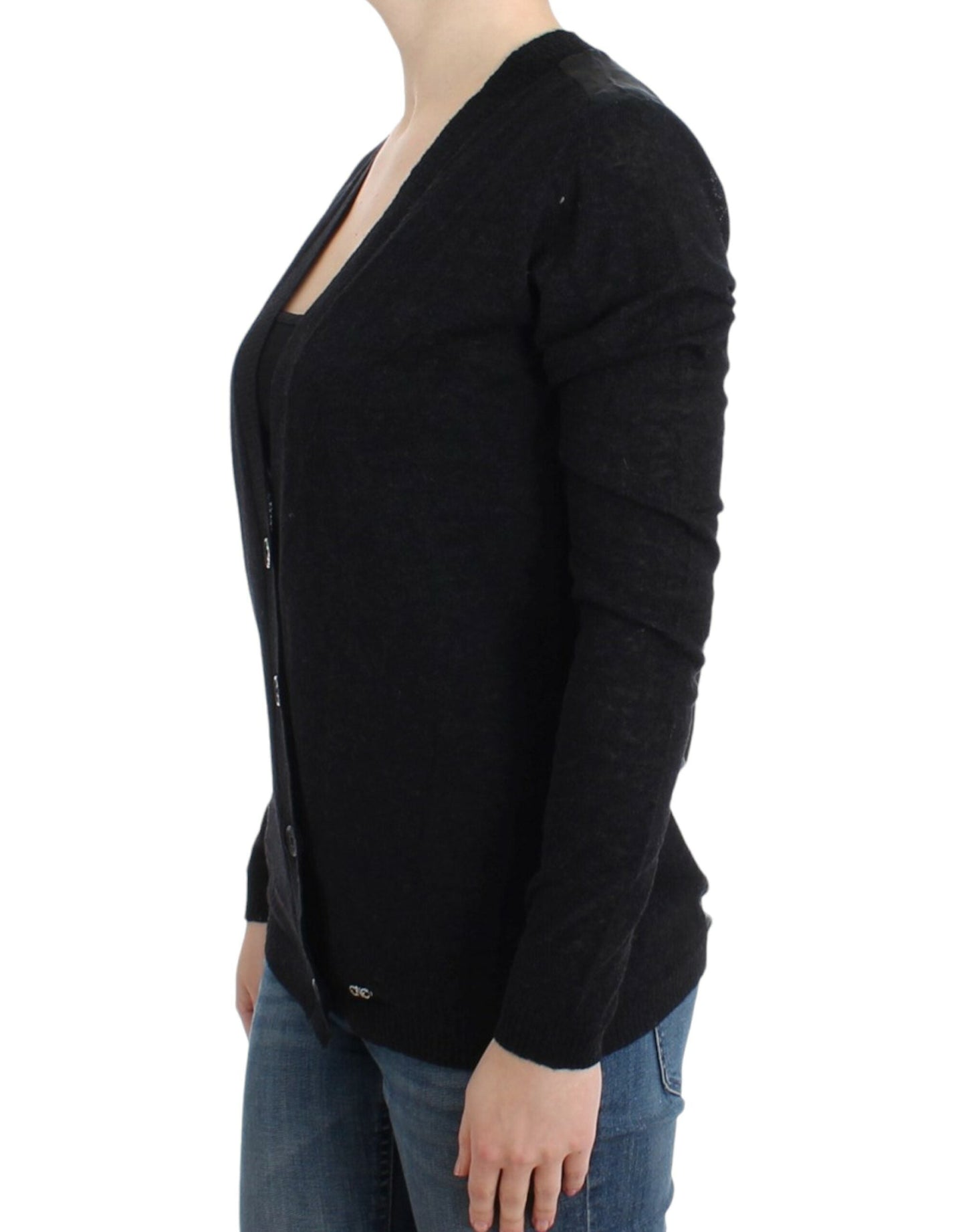 Costume National Elegant Deep V-neck Lightweight Cardigan - S