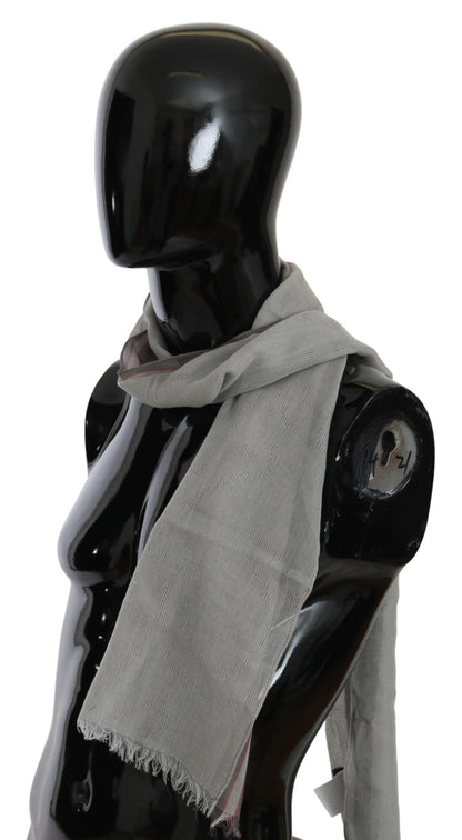 Costume National Elegant Gray Cotton Men’s Scarf