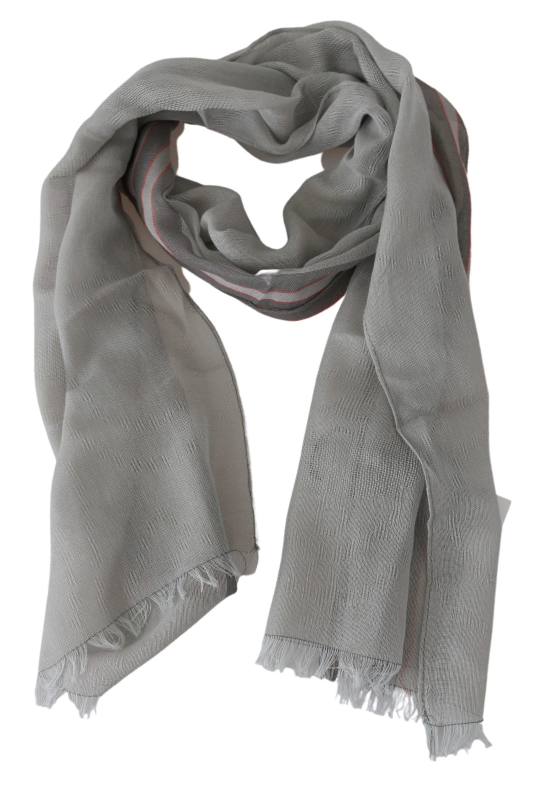 Costume National Elegant Gray Cotton Men’s Scarf