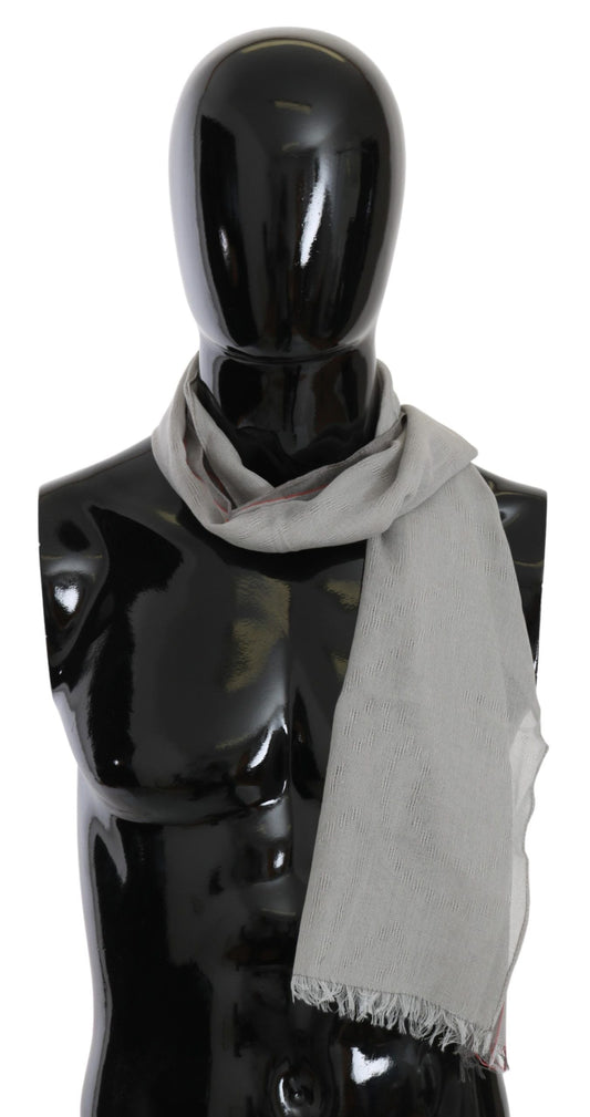 Costume National Elegant Gray Cotton Men’s Scarf