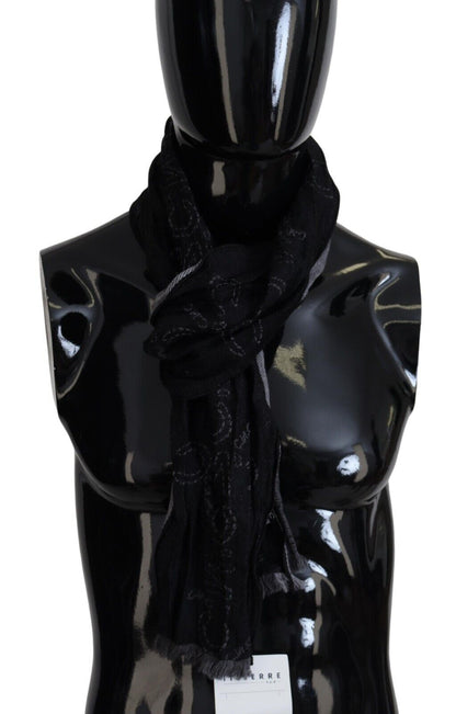 Costume National Elegant Italian Wool Men’s Scarf Wrap