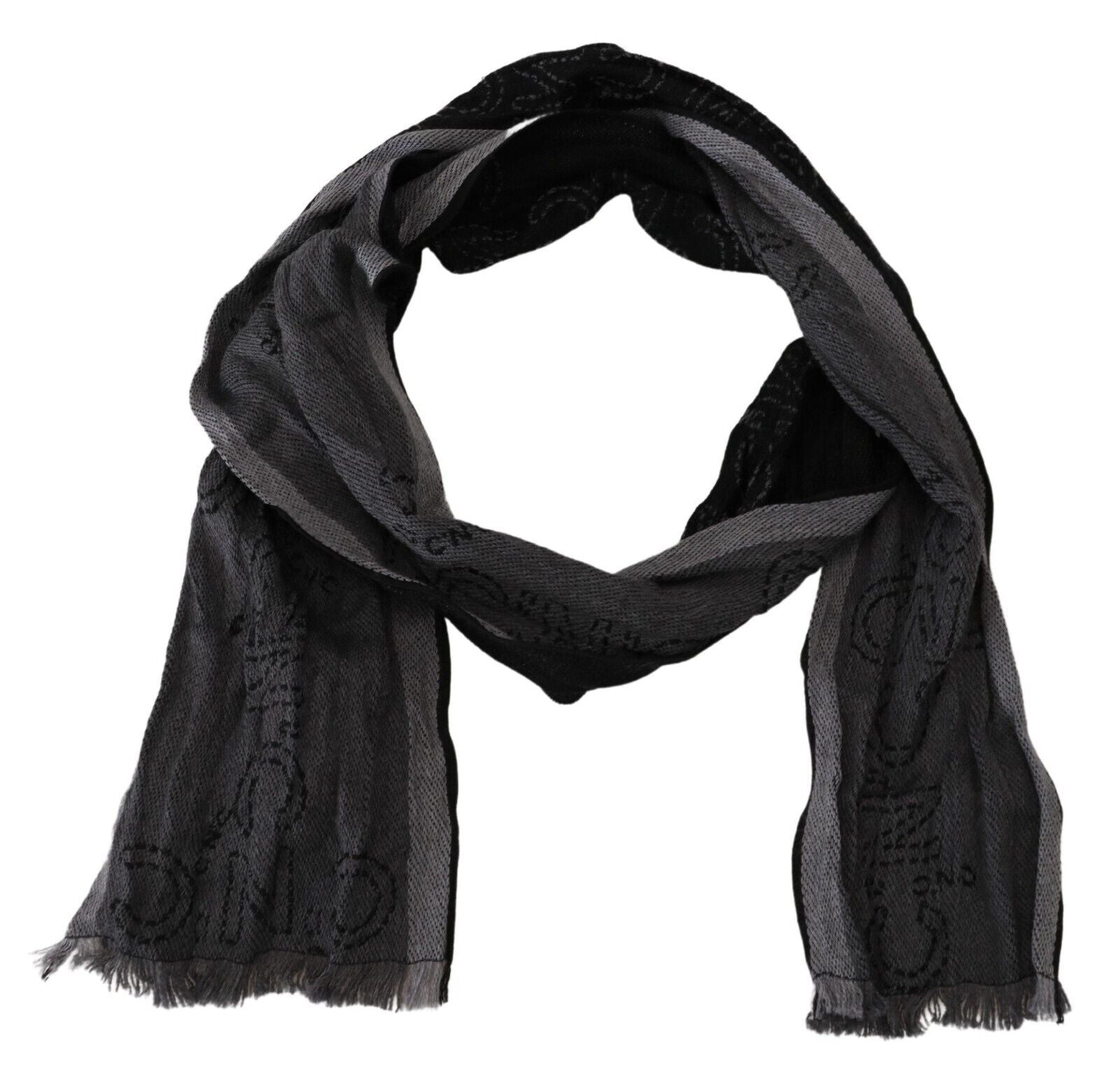 Costume National Elegant Italian Wool Men’s Scarf Wrap