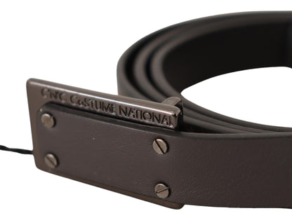 Costume National Elegant Leather Belt with Metal Buckle - 100 cm / 40 Inches