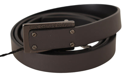 Costume National Elegant Leather Belt with Metal Buckle - 100 cm / 40 Inches