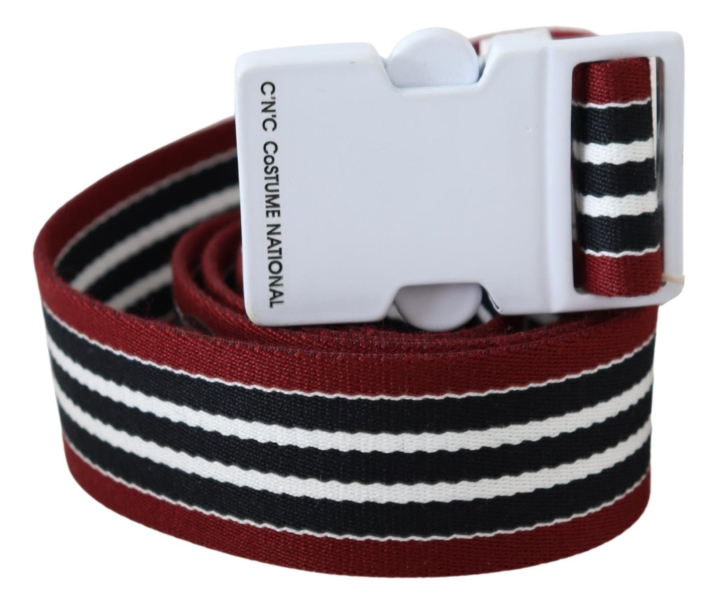 Costume National Elegant Stripe Canvas Waist Belt - 110 cm / 44 Inches