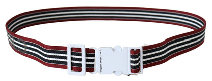 Costume National Elegant Stripe Canvas Waist Belt - 110 cm / 44 Inches