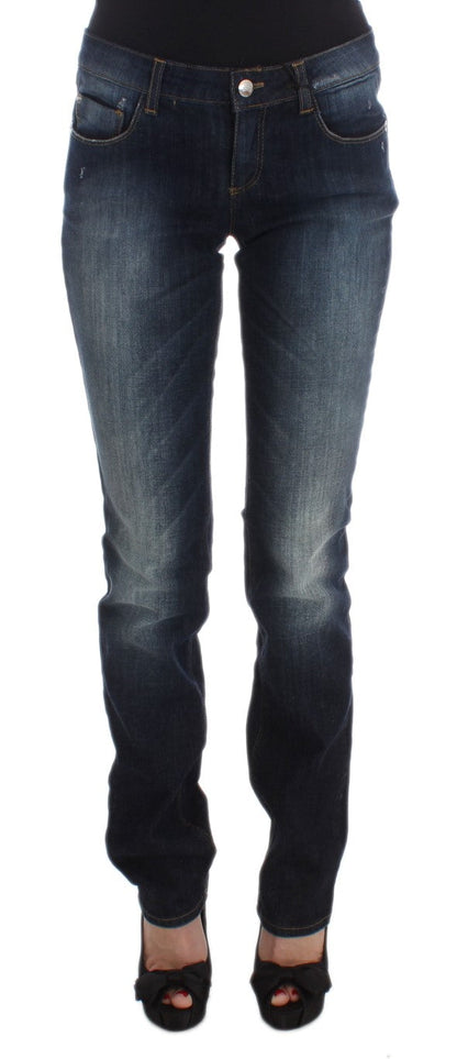 Costume National Sleek Slim Fit Blue Designer Jeans - W26