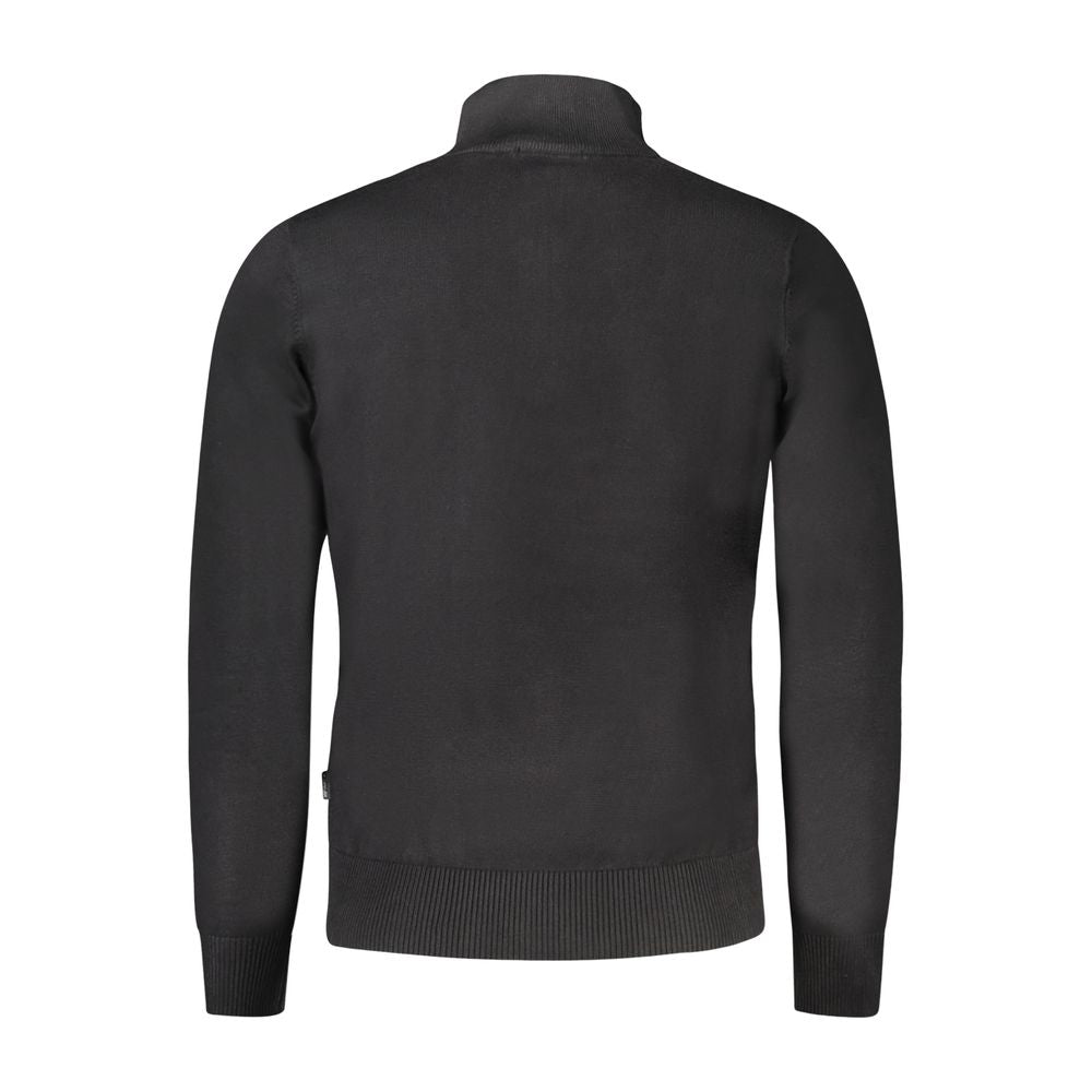 Coveri Moving Black Viscose Men Sweater - XXL