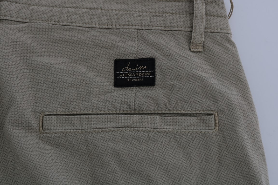 Daniele Alessandrini Beige Slim Fit Chinos for Sophisticated Style - W30