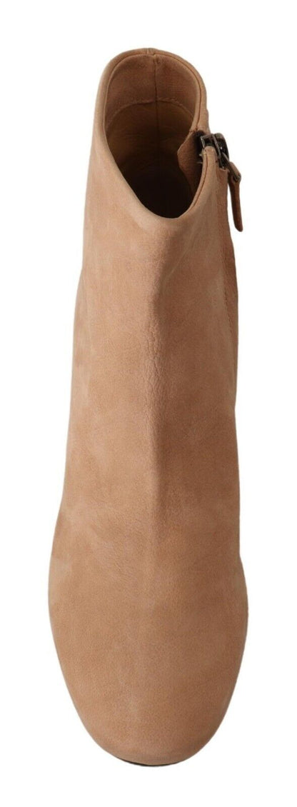 DEL CARLO Elegant Beige Leather Boots - EU36/US5.5