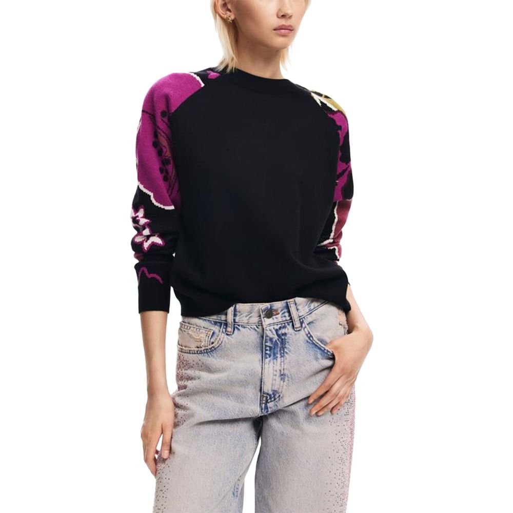 Desigual Black Polyamide Sweater - S