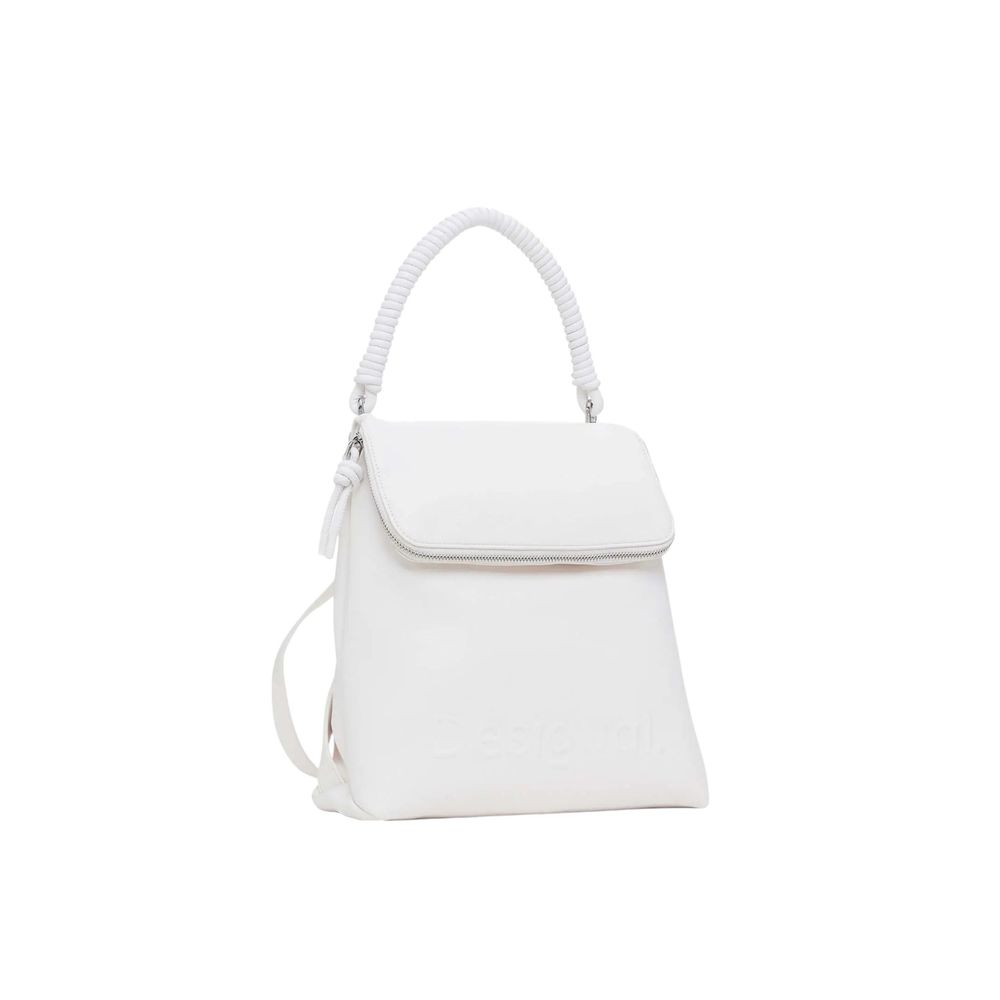 Desigual White Polyethylene Backpack