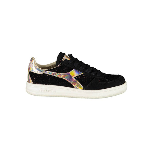 Diadora Black Leather Women Sneaker