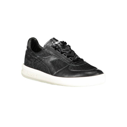 Diadora Black Leather Women Sneaker