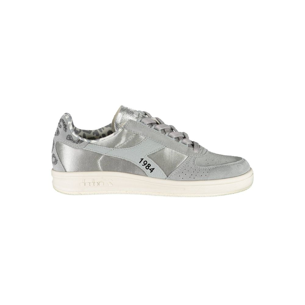 Diadora Gray Leather Women Sneaker