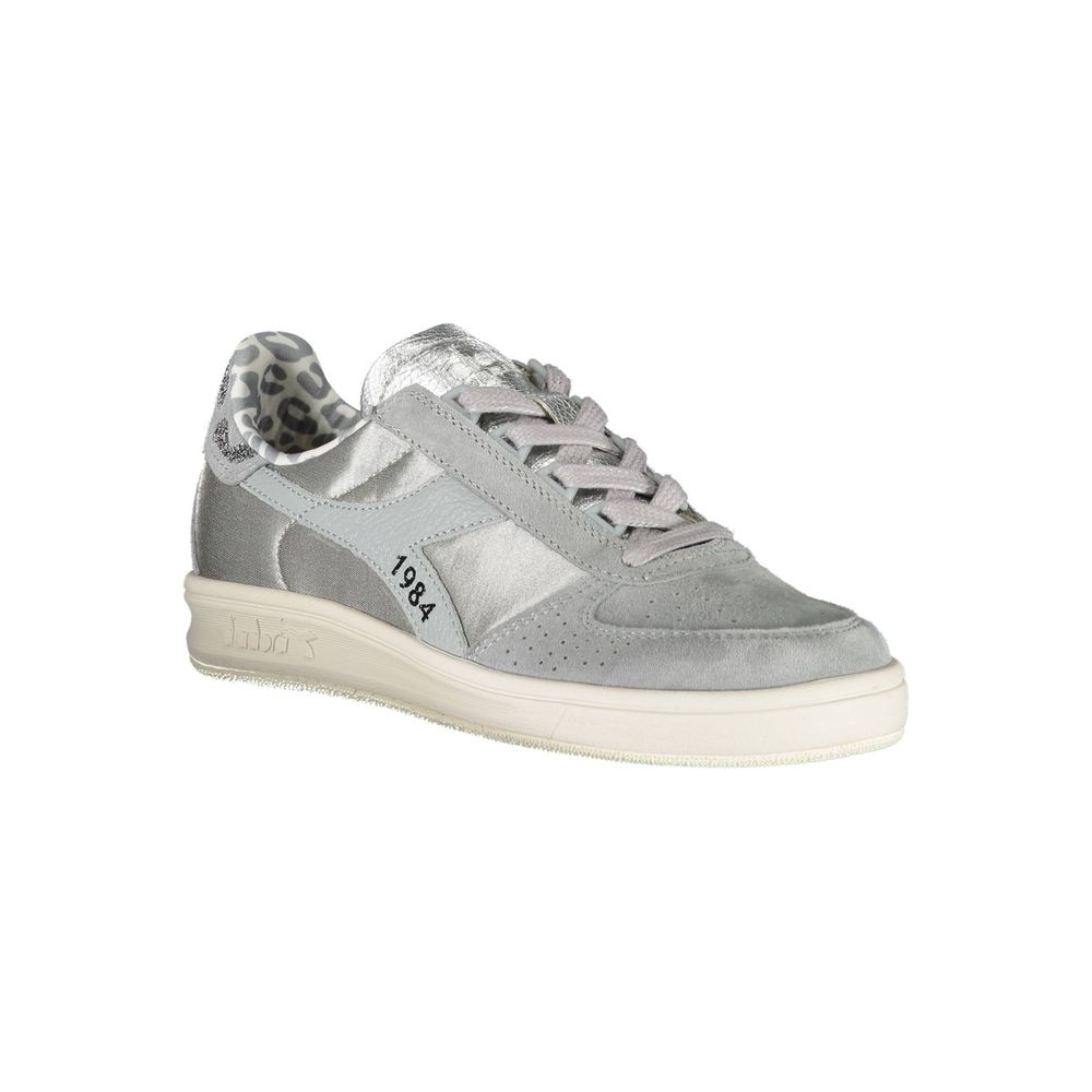 Diadora Gray Leather Women Sneaker