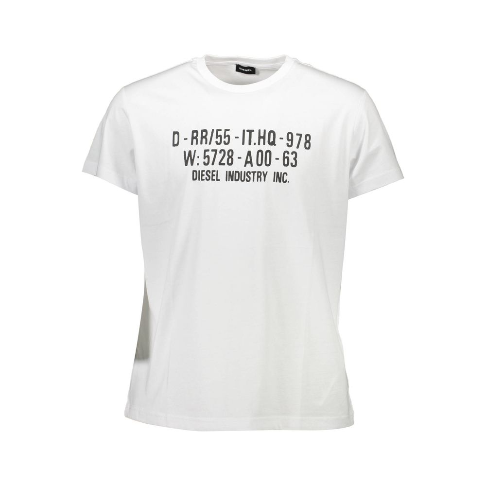 Diesel White Cotton Men T-Shirt - XL