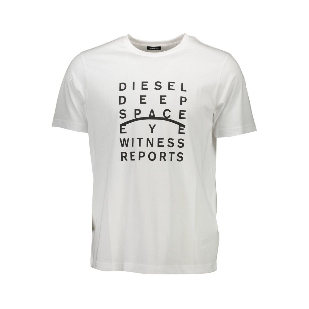 Diesel White Cotton Men T-Shirt - XL