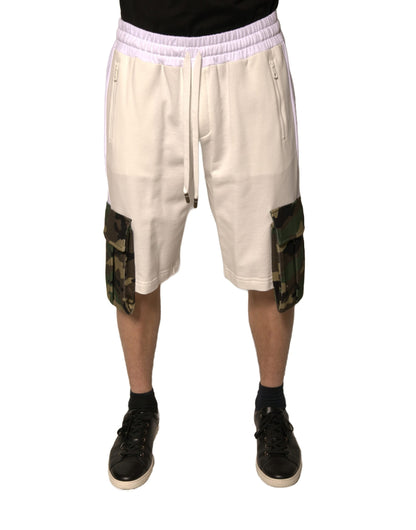 Dolce & Gabbana Beige Cotton Men Casual Cargo Bermuda Shorts - IT48 | M