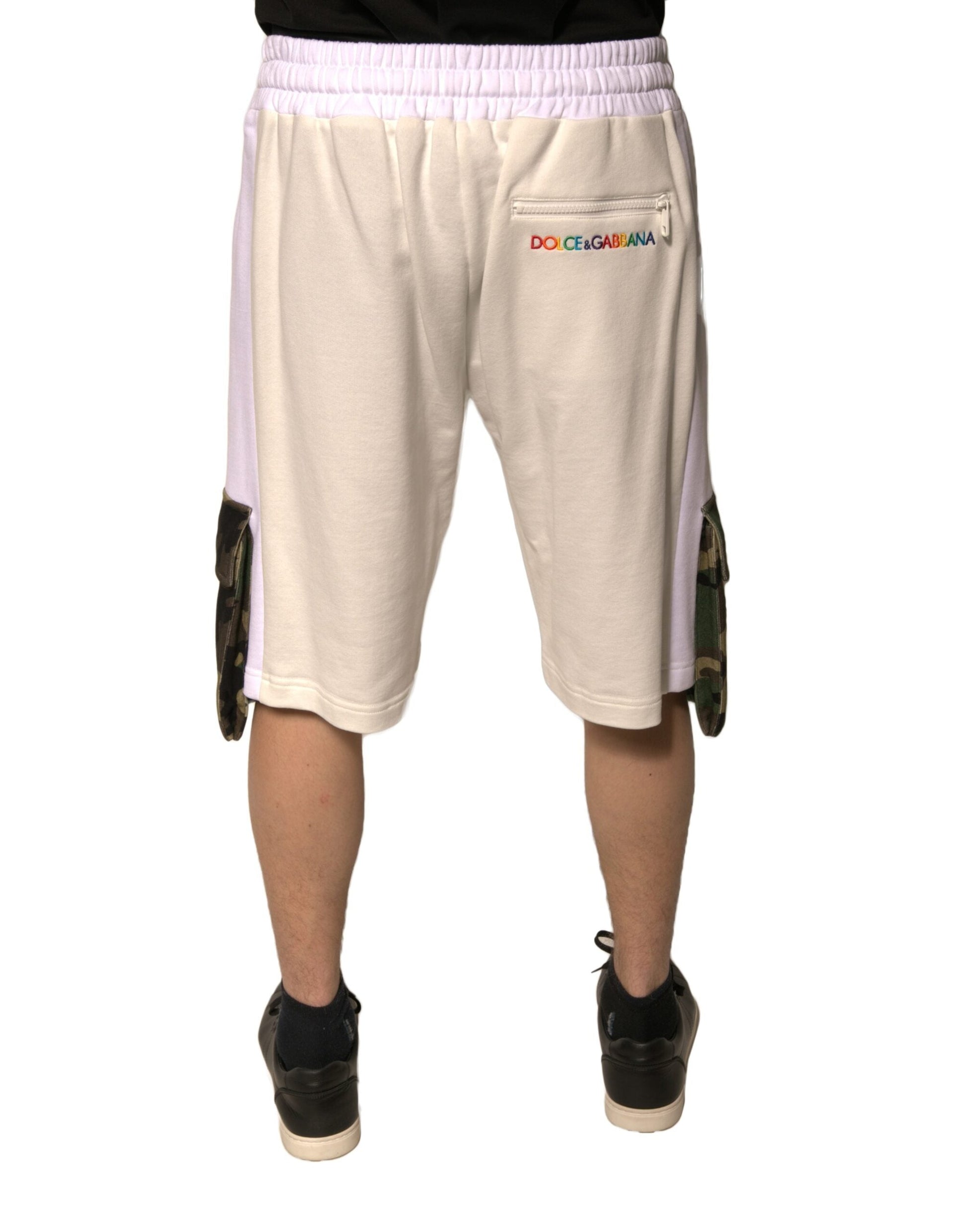 Dolce & Gabbana Beige Cotton Men Casual Cargo Bermuda Shorts - IT48 | M