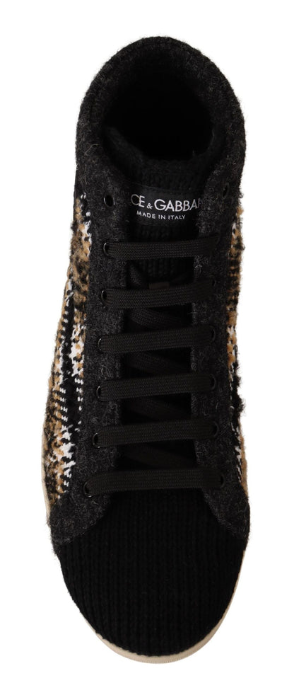 Dolce & Gabbana Beige High Top Fashion Sneakers - EU44/US11