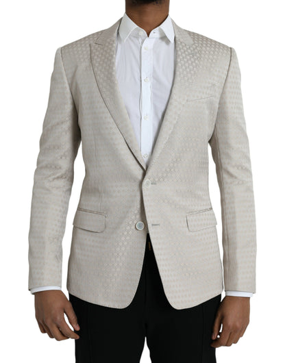 Dolce & Gabbana Beige MARTINI Single Breasted Coat Blazer - IT48 | M