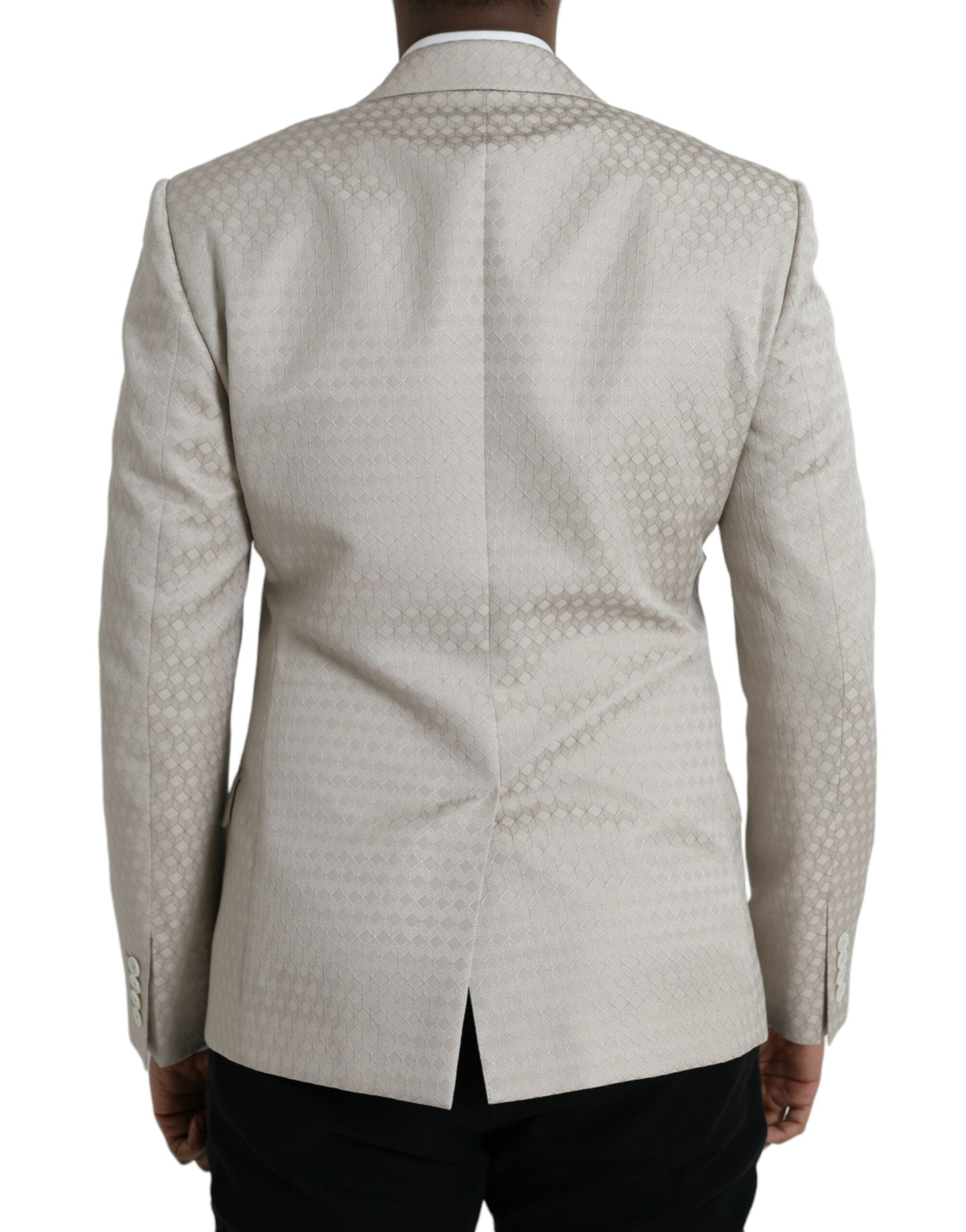 Dolce & Gabbana Beige MARTINI Single Breasted Coat Blazer - IT48 | M