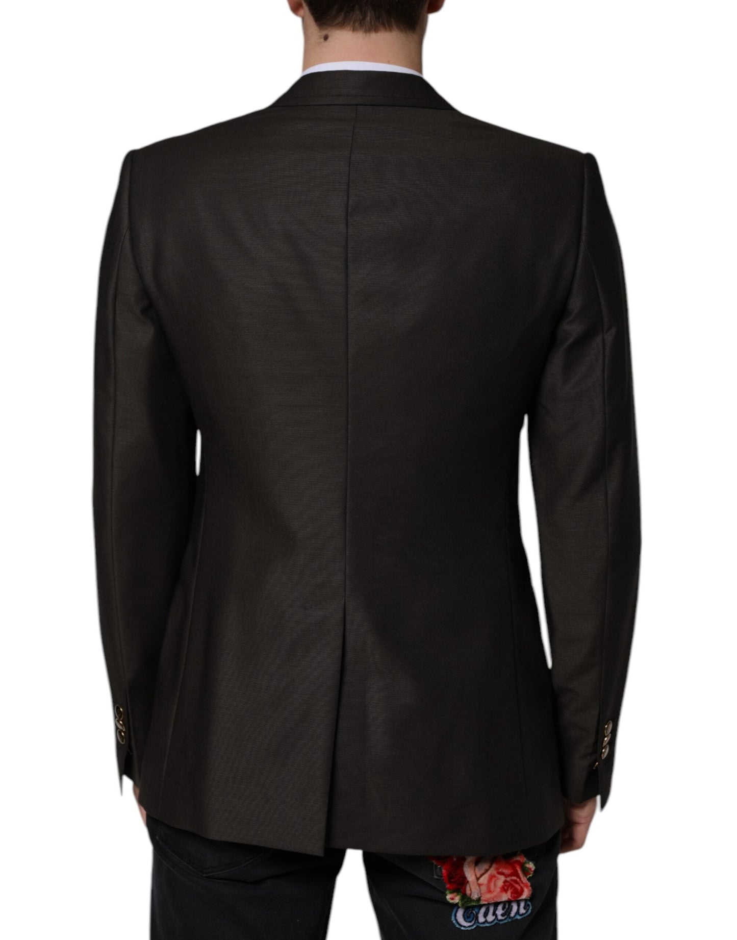 Dolce & Gabbana Black Bee Wool Single Breasted Formal Blazer - IT48 | M