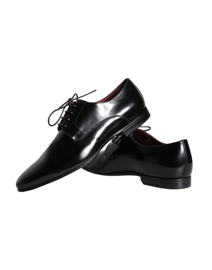 Dolce & Gabbana Black Calfskin Leather Derby Dress Men Shoes - EU43/US10