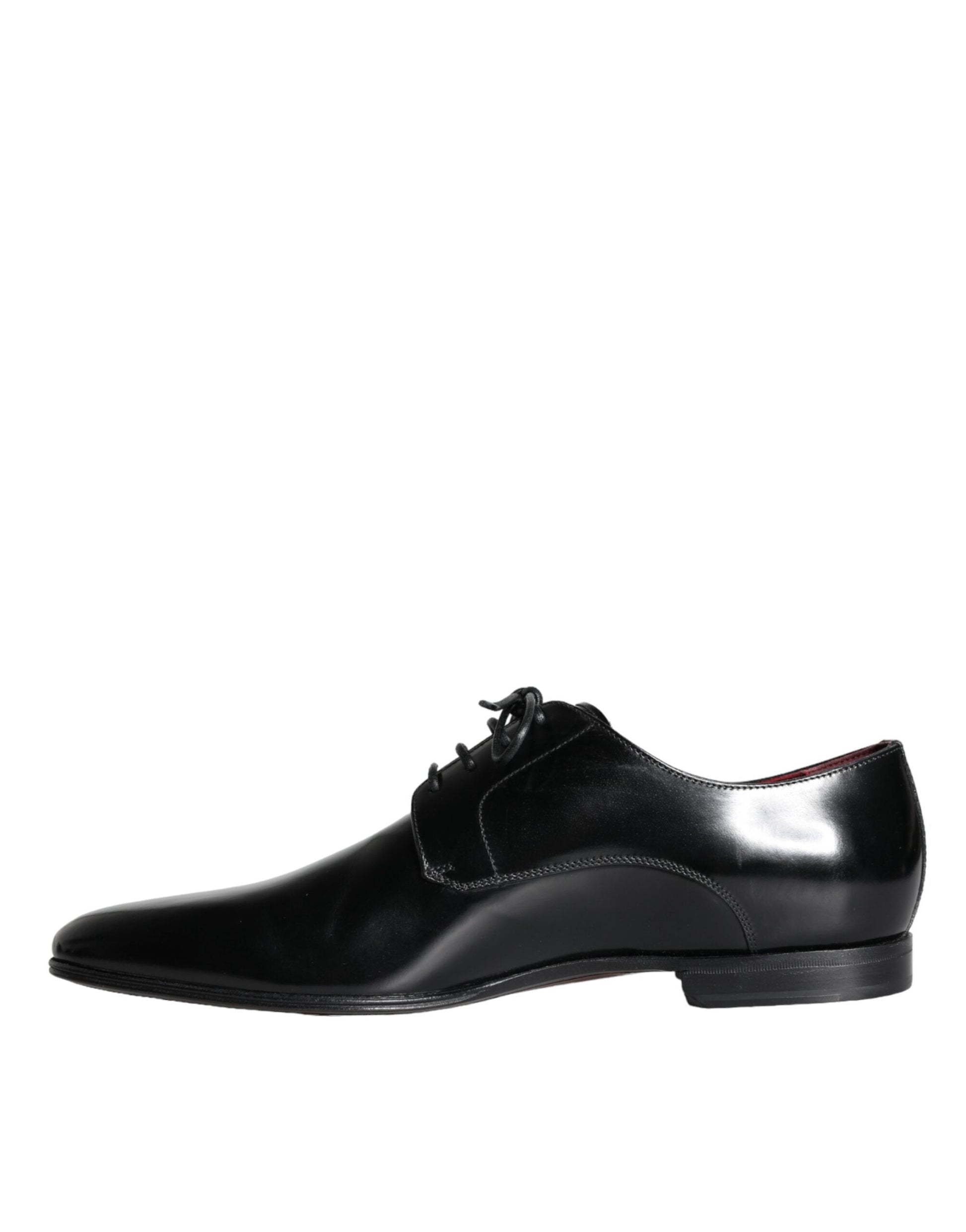 Dolce & Gabbana Black Calfskin Leather Derby Dress Men Shoes - EU43/US10