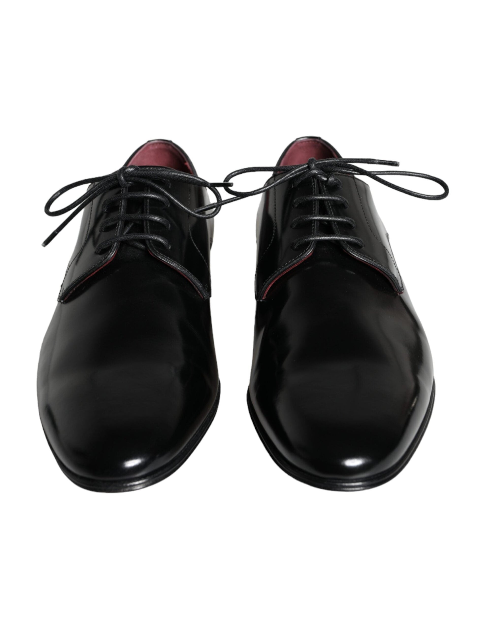 Dolce & Gabbana Black Calfskin Leather Derby Dress Men Shoes - EU43/US10