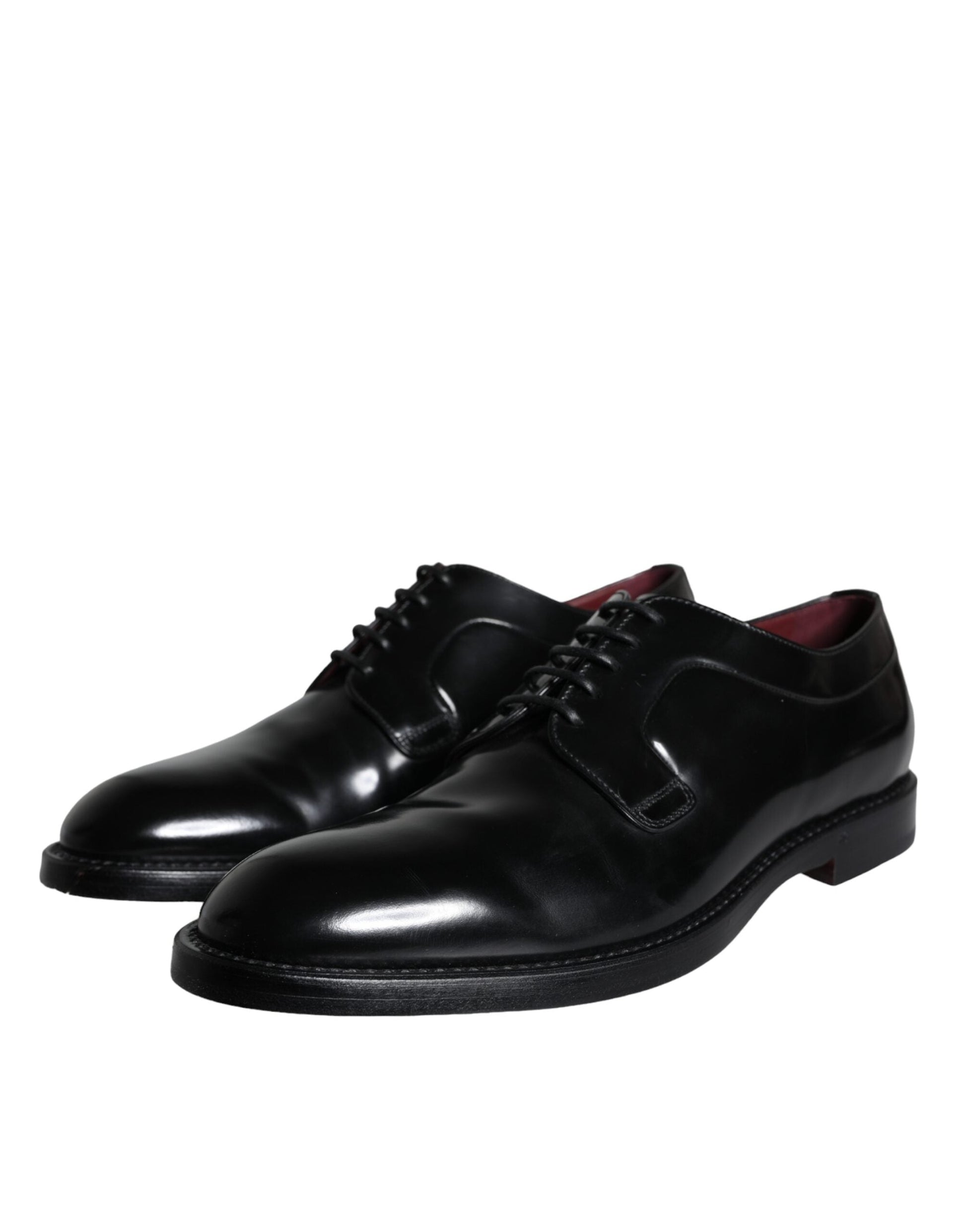 Dolce & Gabbana Black Calfskin Leather Derby Men Dress Shoes - EU43/US10