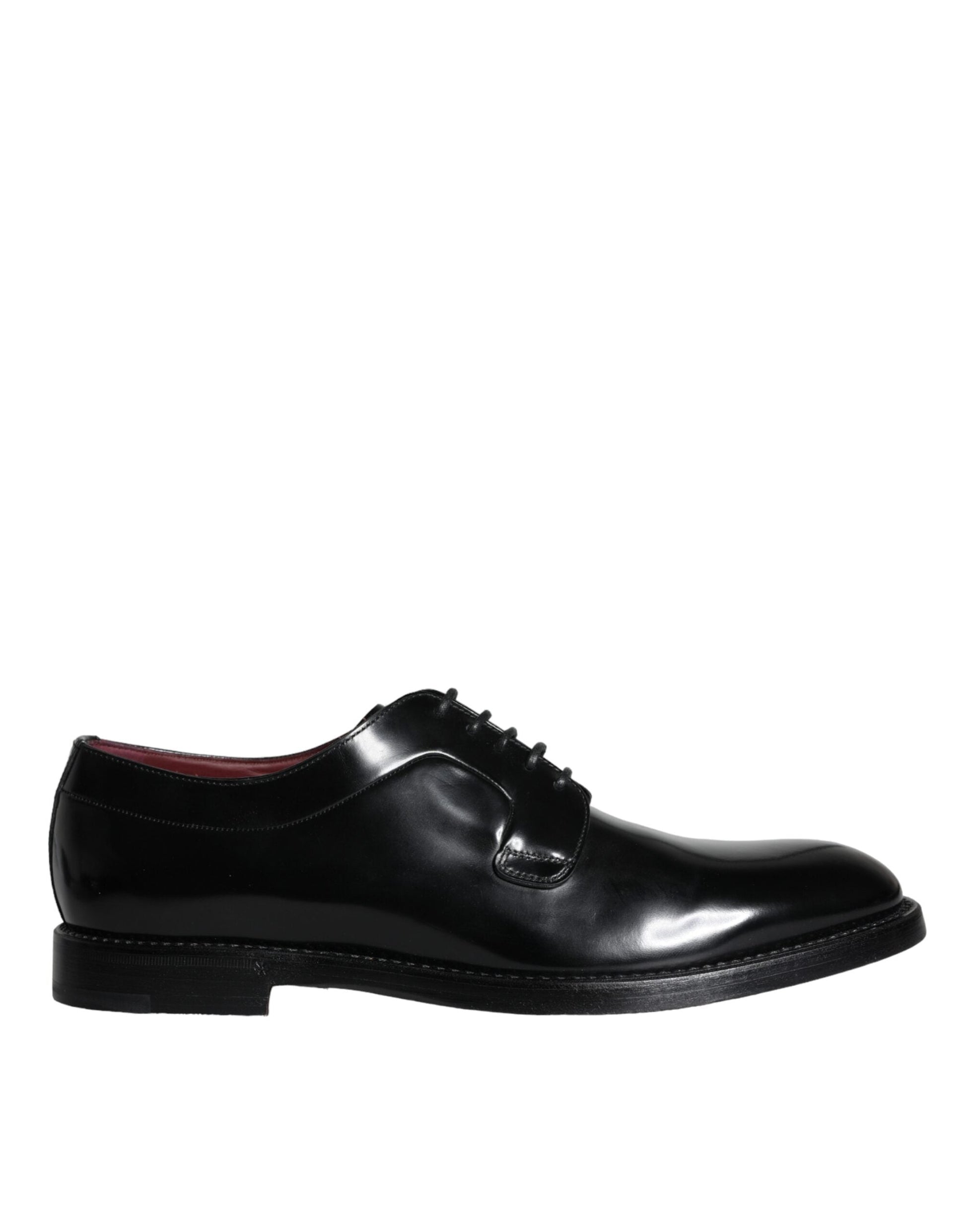 Dolce & Gabbana Black Calfskin Leather Derby Men Dress Shoes - EU43/US10