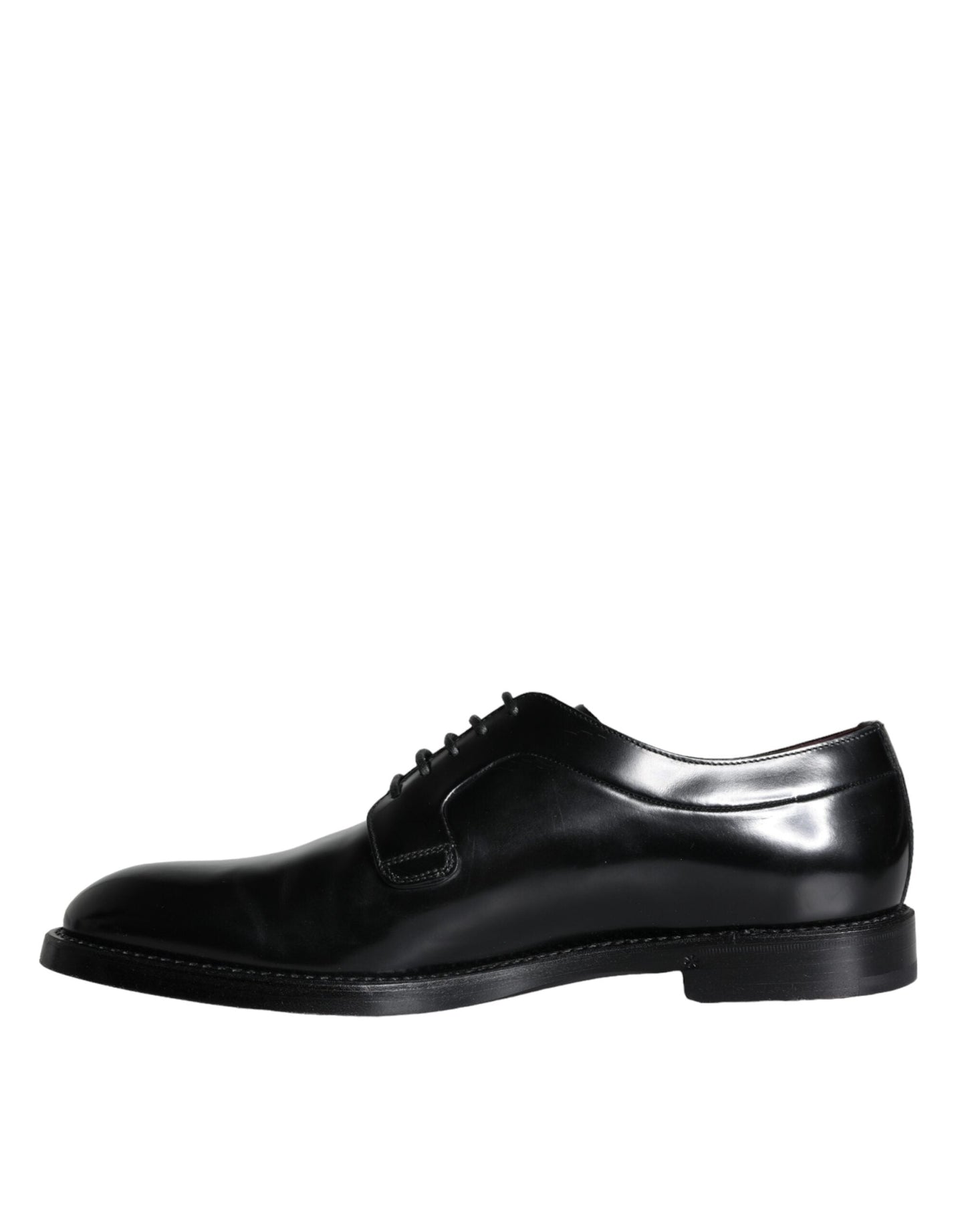 Dolce & Gabbana Black Calfskin Leather Derby Men Dress Shoes - EU43/US10