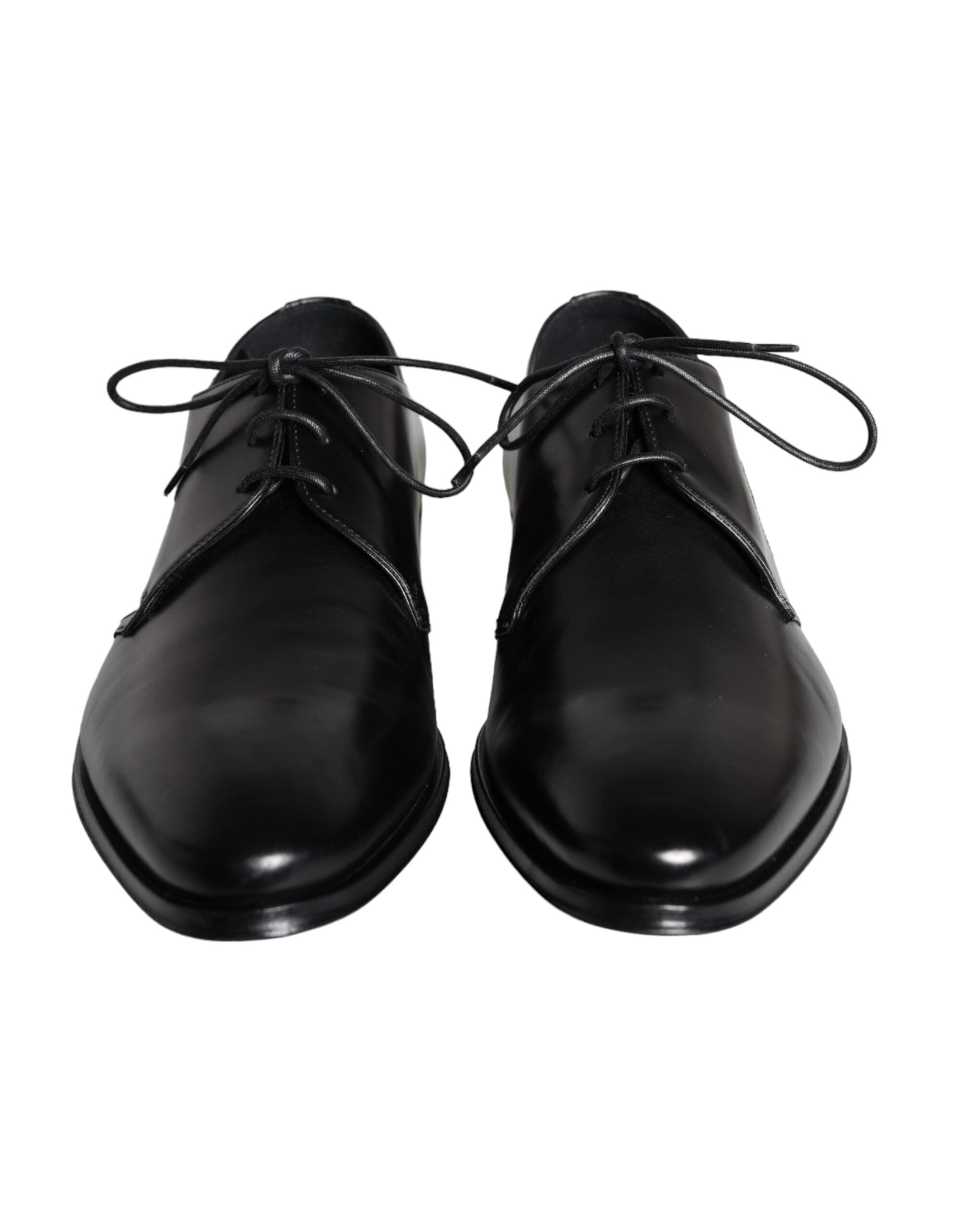 Dolce & Gabbana Black Calfskin Leather Derby Men Dress Shoes - EU43/US10