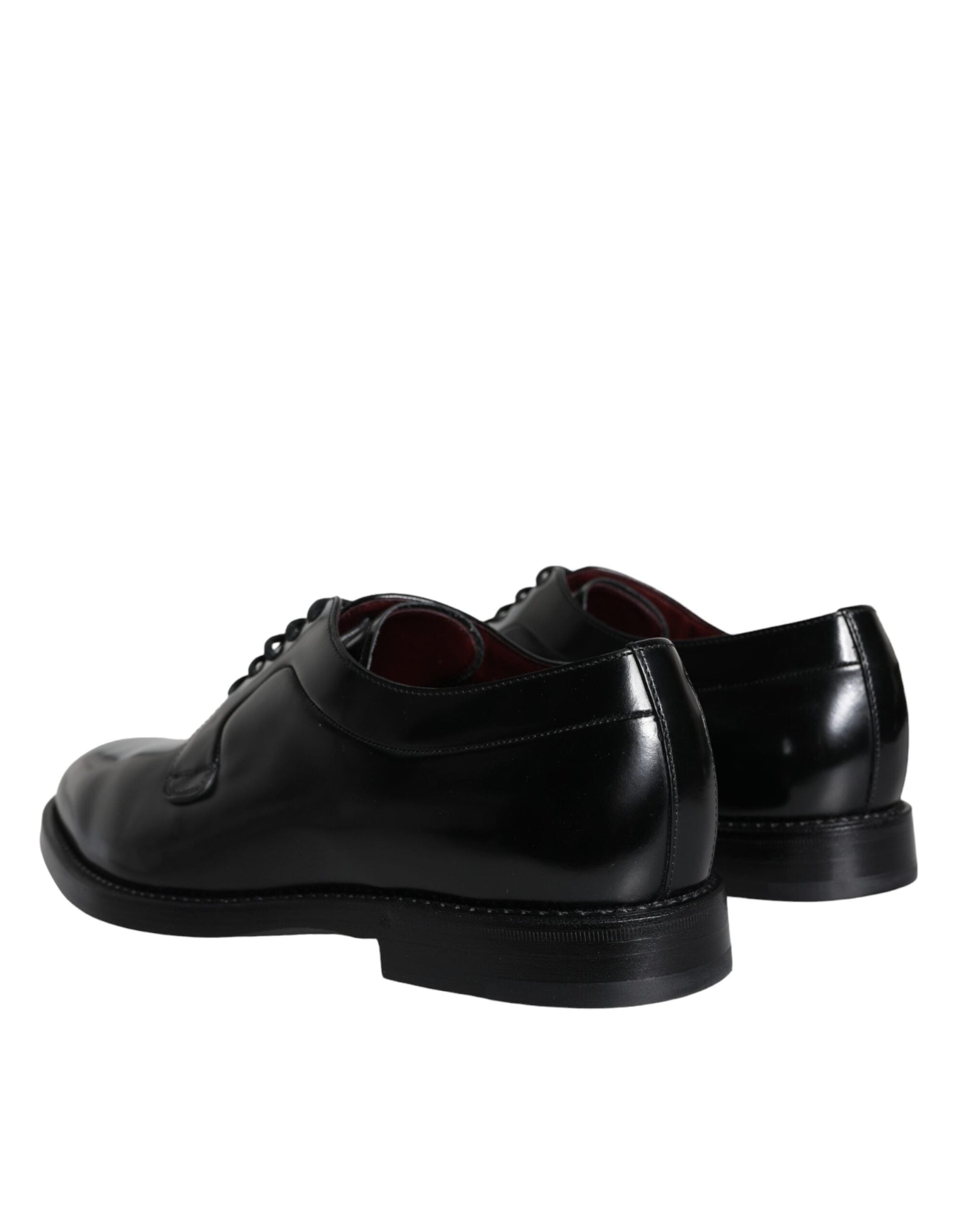 Dolce & Gabbana Black Calfskin Leather Derby Men Dress Shoes - EU43/US10