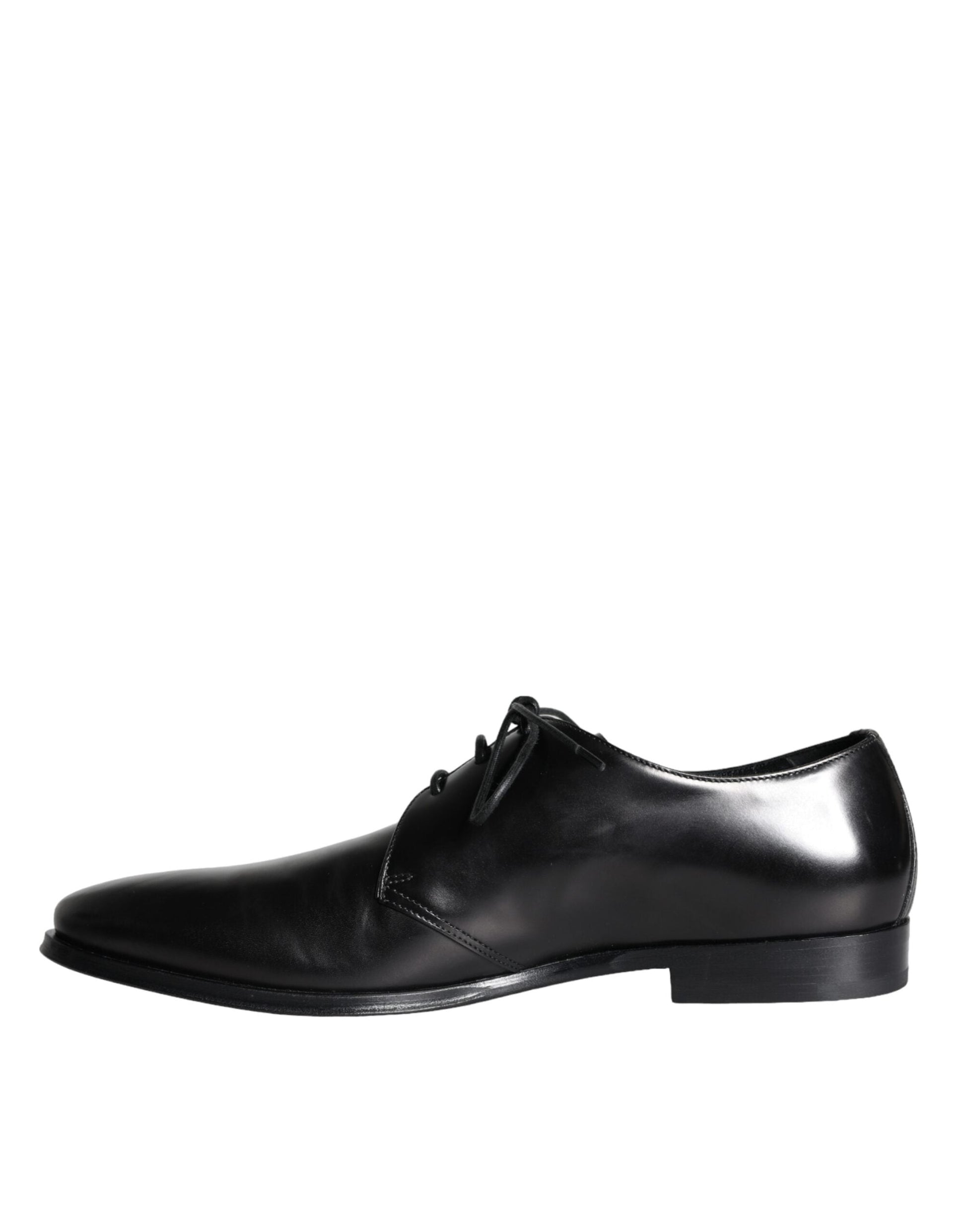 Dolce & Gabbana Black Calfskin Leather Derby Men Dress Shoes - EU43/US10