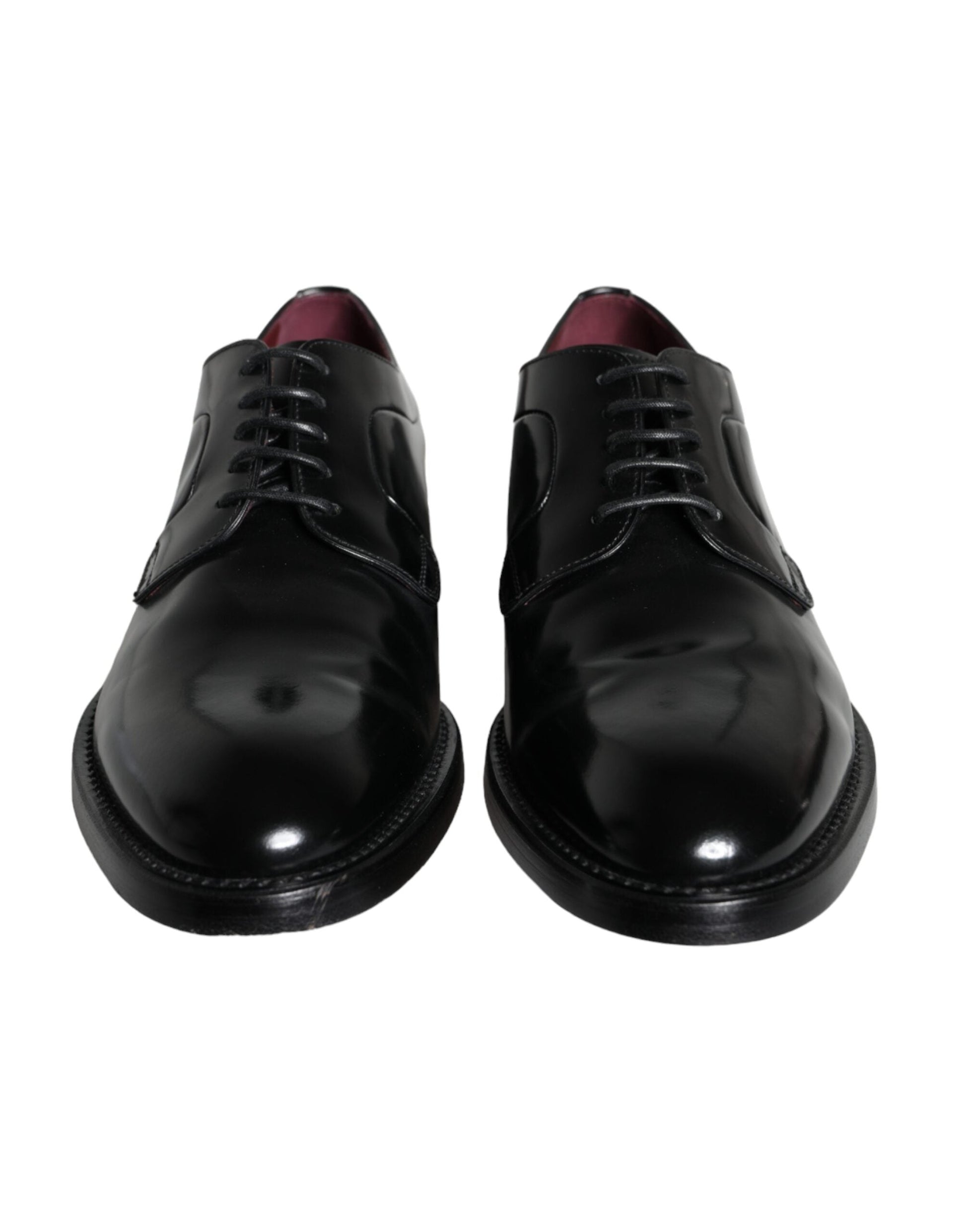 Dolce & Gabbana Black Calfskin Leather Derby Men Dress Shoes - EU43/US10