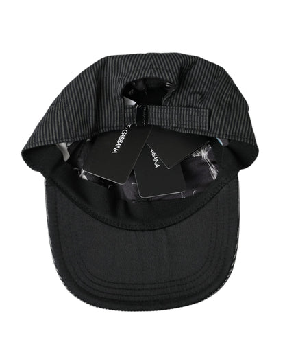 Dolce & Gabbana Black Cotton Embellished Baseball Hat