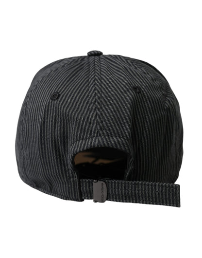 Dolce & Gabbana Black Cotton Embellished Baseball Hat