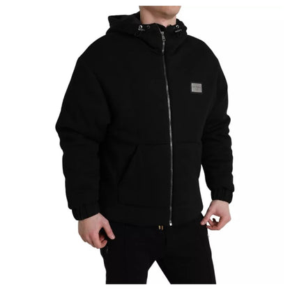 Dolce & Gabbana Black Cotton Jacket - IT48 | M