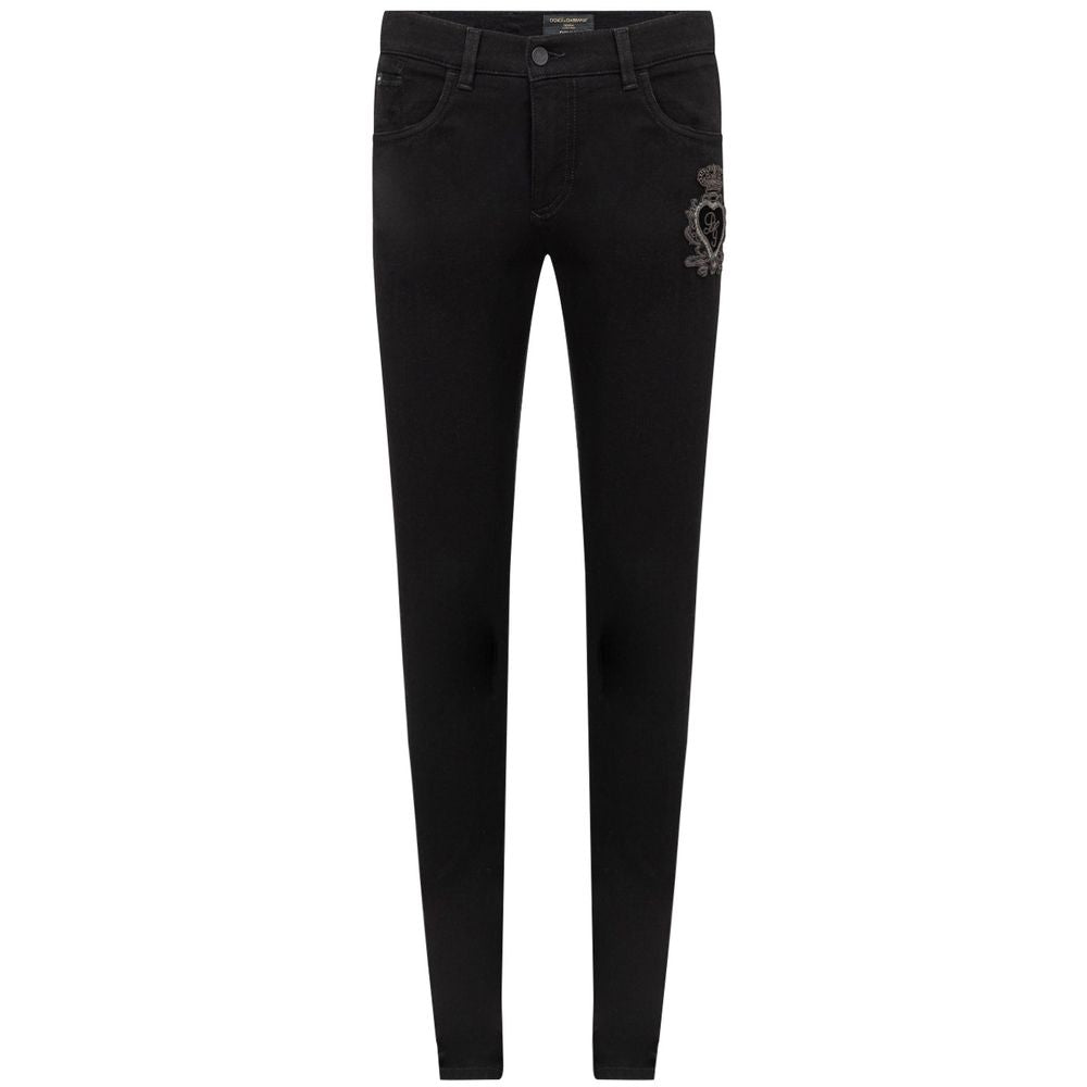 Dolce & Gabbana Black Cotton Jeans & Pant - IT50 | L