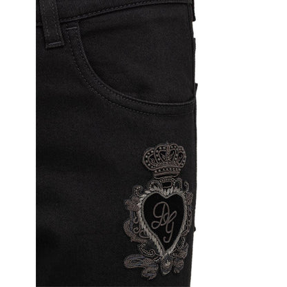 Dolce & Gabbana Black Cotton Jeans & Pant - IT50 | L