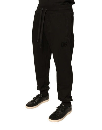 Dolce & Gabbana Black Cotton Jogger Sweatpants Pants - IT52 | XL