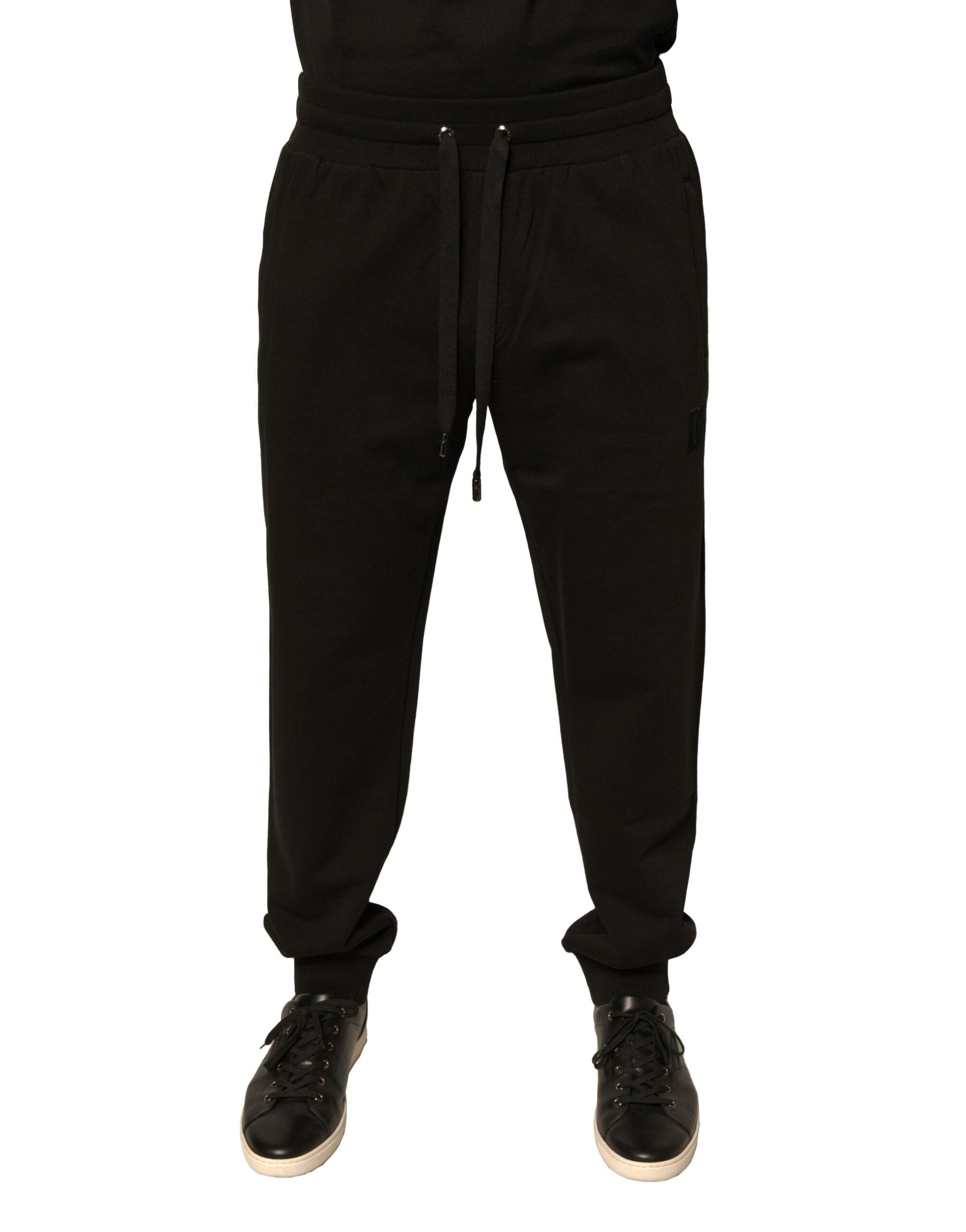 Dolce & Gabbana Black Cotton Jogger Sweatpants Pants - IT52 | XL