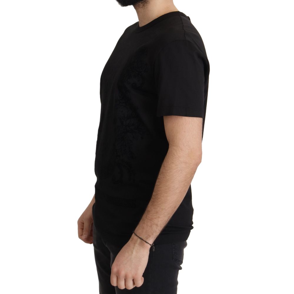 Dolce & Gabbana Black Cotton T-Shirt - IT50 | L