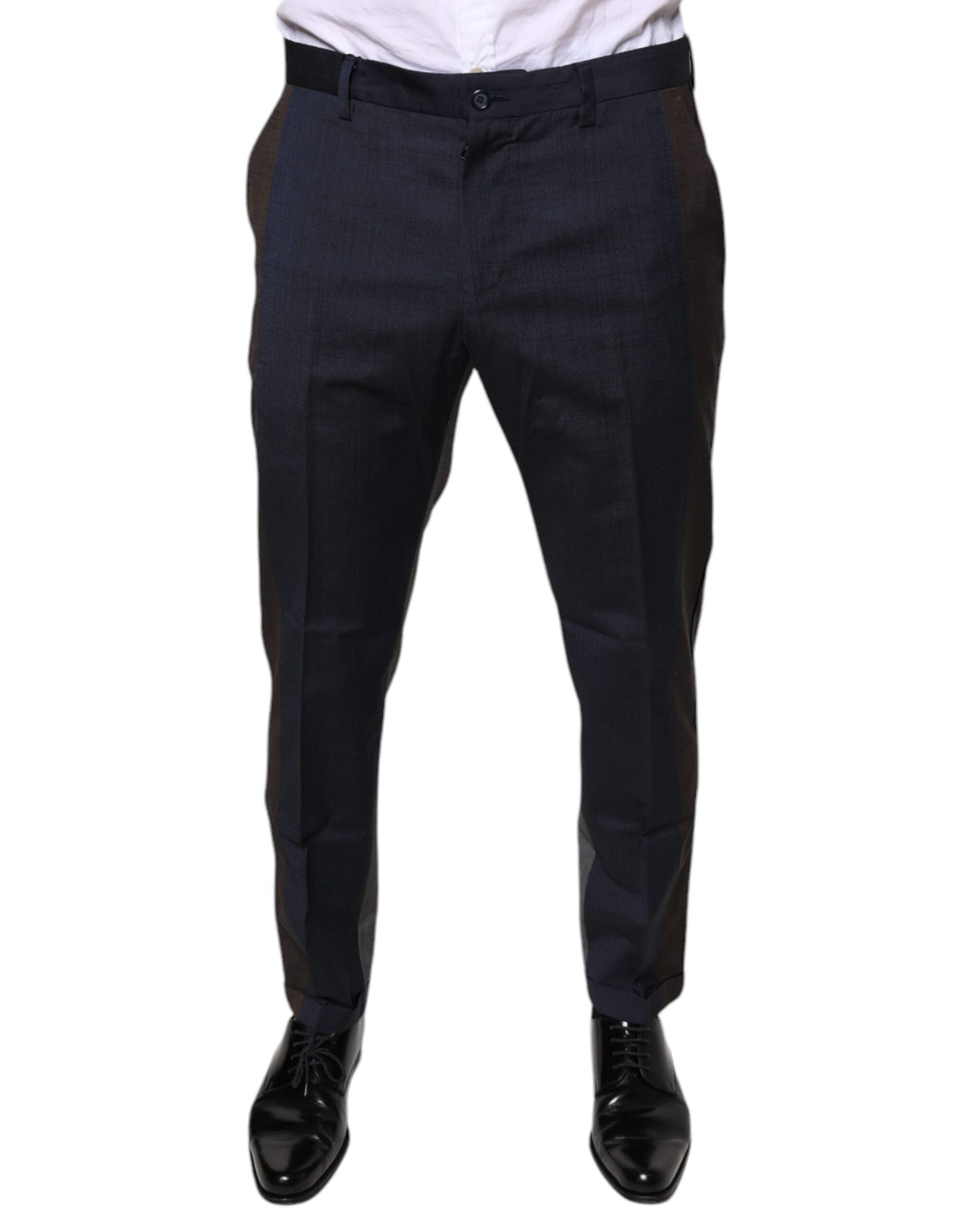 Dolce & Gabbana Black Cotton Wool Formal Dress Pants - IT50 | L