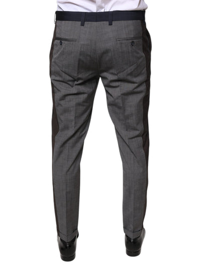 Dolce & Gabbana Black Cotton Wool Formal Dress Pants - IT50 | L