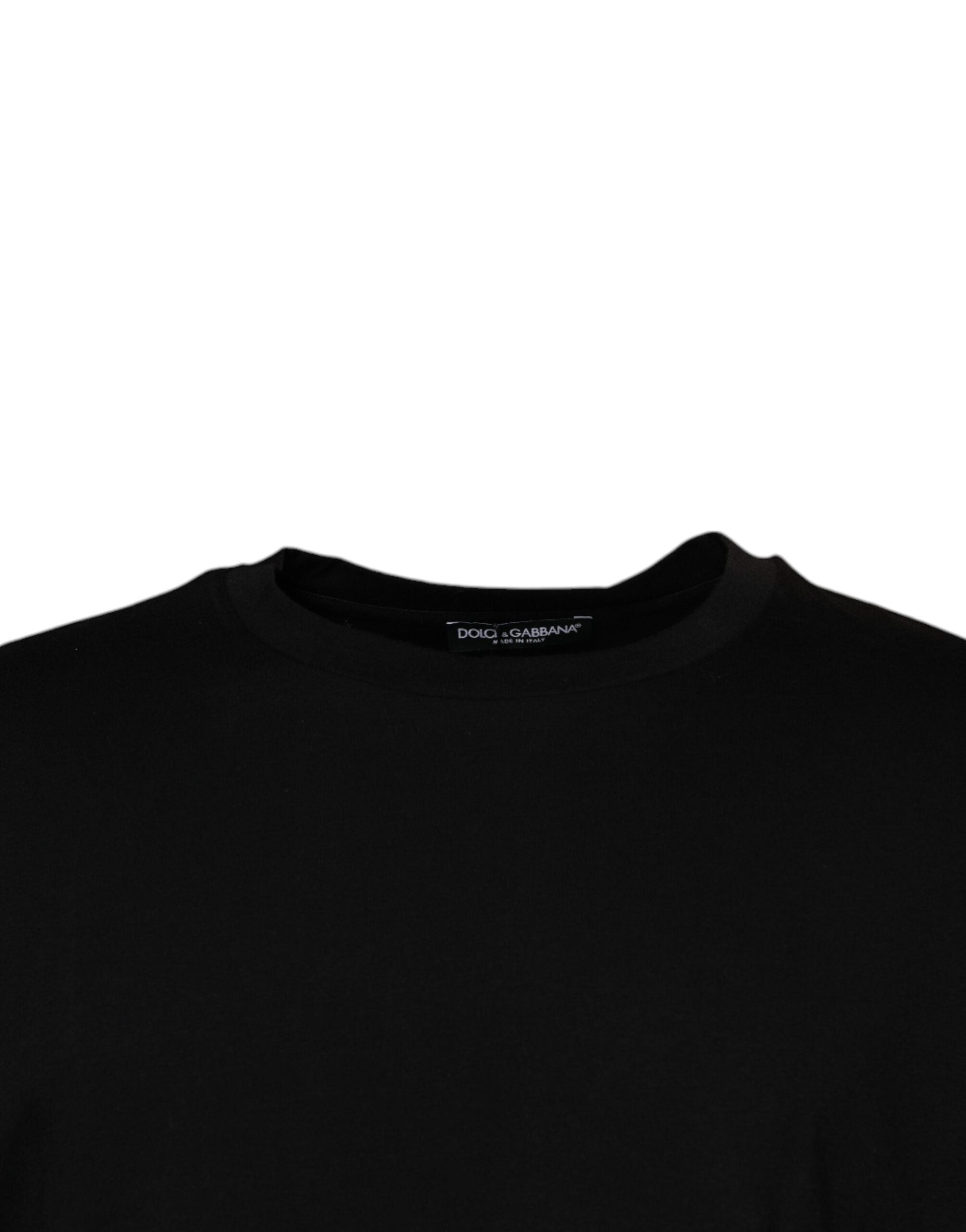 Dolce & Gabbana Black Crew Neck Short Sleeve T-shirt