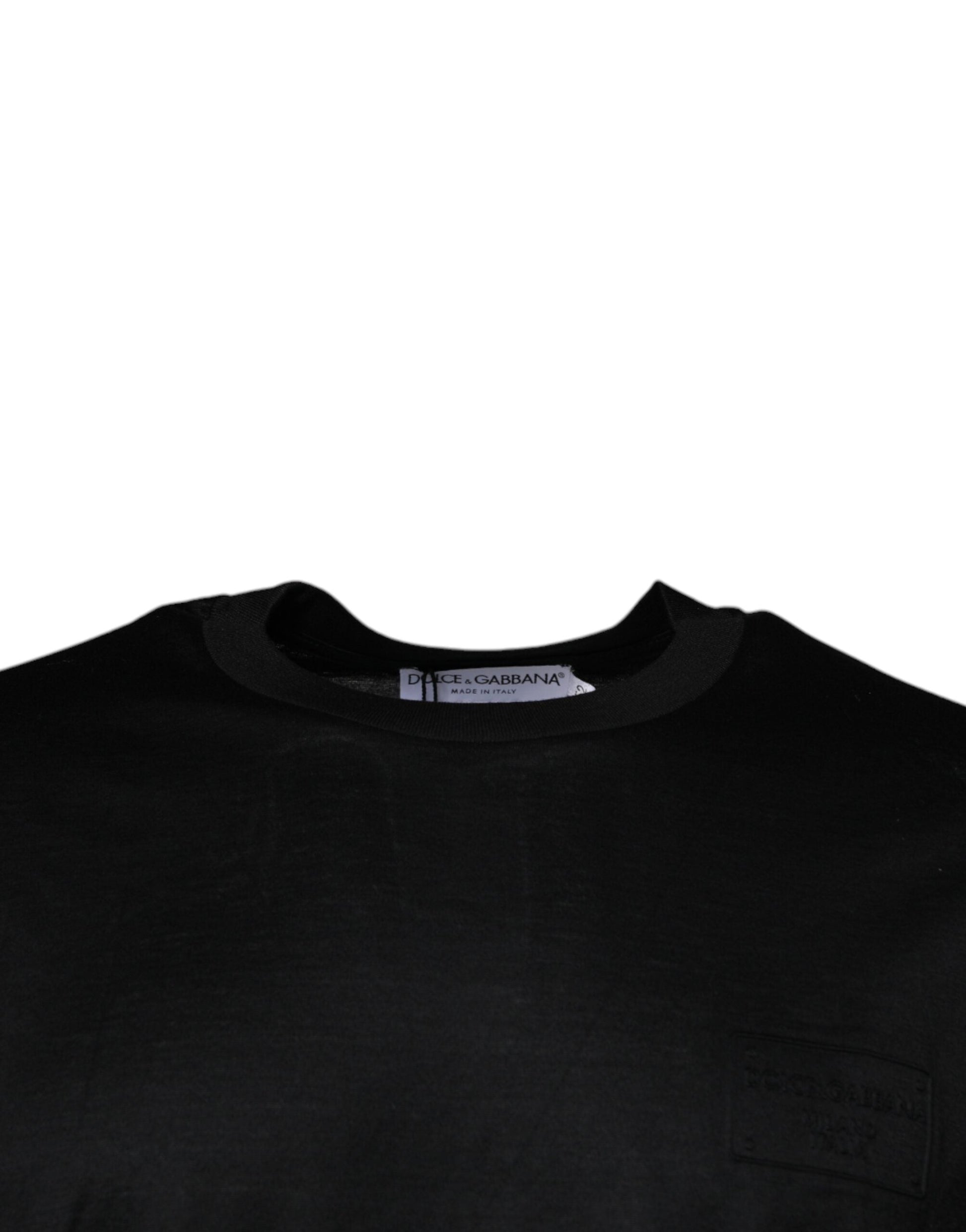 Dolce & Gabbana Black Crew Neck Short Sleeve T-shirt - IT52 | XL